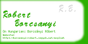 robert borcsanyi business card
